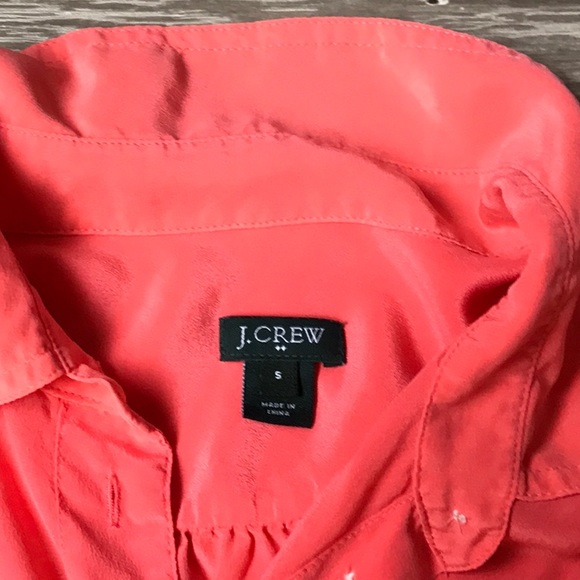J. Crew Factory 100% Silk, coral, blouse , size S - Picture 3 of 6